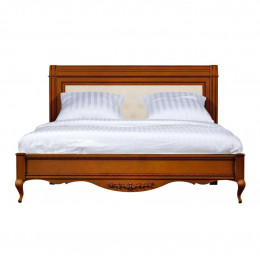 Кровать 160x200 с мягкой спинкой Неаполь, Янтарь