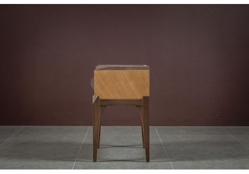 Тумбочка прикроватная Барселона, Дуб медовый/Дуб серокоричневый