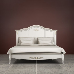 Кровать 180x200 Тиволи, Молочный/Патина Золото