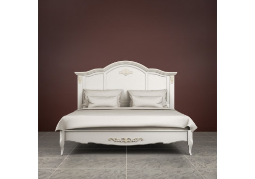 Кровать 180x200 Тиволи, Молочный/Патина Золото