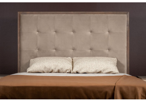 Кровать 160x200 с мягкой спинкой Монте-Карло, Дуб дымчатый/пепельный