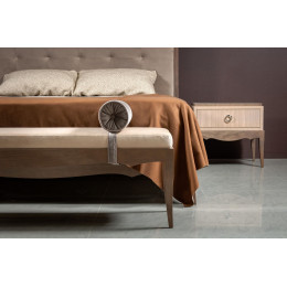 Кровать 160x200 с мягкой спинкой Монте-Карло, Дуб дымчатый/пепельный