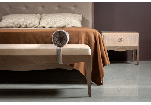 Кровать 160x200 с мягкой спинкой Монте-Карло, Дуб дымчатый/пепельный