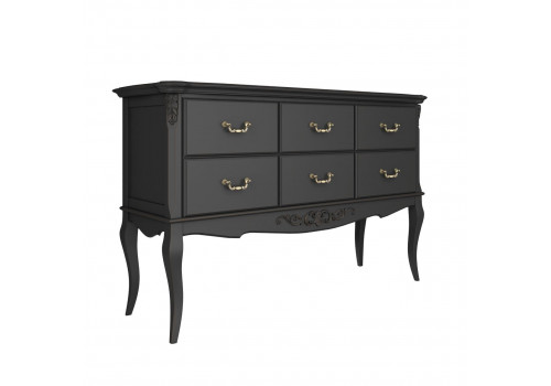 Консоль 6 ящиков Тиволи, Черный