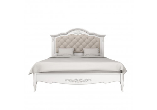 Кровать 90x200 с мягкой спинкой Тиволи, Молочный