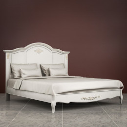 Кровать 180x200 Тиволи, Молочный/Патина Золото