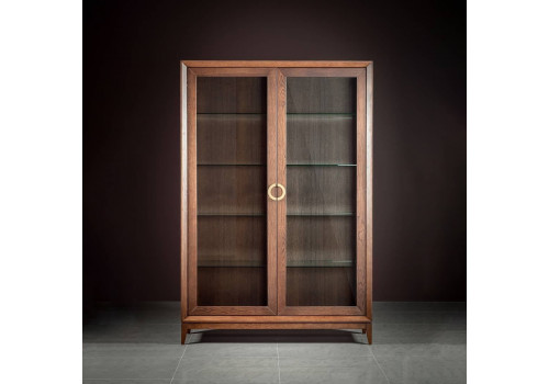 Витрина 2х дверная Тоскана, дуб табакко