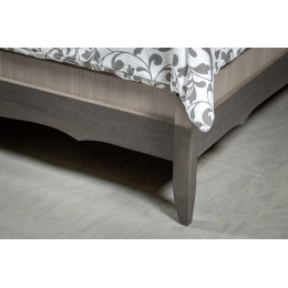 Кровать 160x200 с мягкой спинкой Монте-Карло, Дуб дымчатый/пепельный