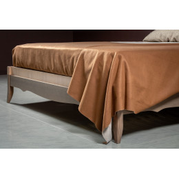 Кровать 160x200 с мягкой спинкой Монте-Карло, Дуб дымчатый/пепельный