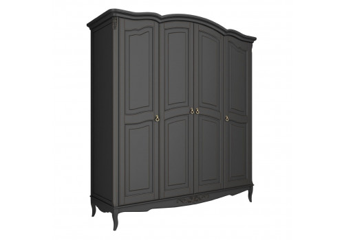 Шкаф 4х створчатый Тиволи, Черный
