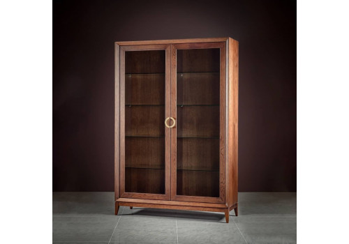 Витрина 2х дверная Тоскана, дуб табакко