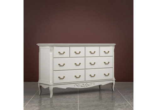Комод 8 ящиков Тиволи, Молочный