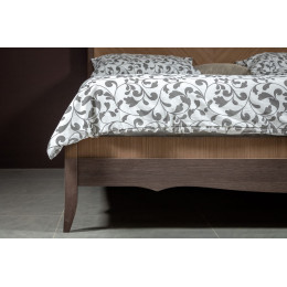 Кровать 160x200 с мягкой спинкой Монте-Карло, Дуб медовый/Дуб серокоричневый