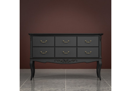 Консоль 6 ящиков Тиволи, Черный