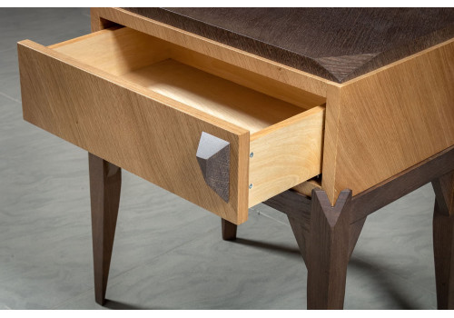 Тумбочка прикроватная Барселона, Дуб медовый/Дуб серокоричневый