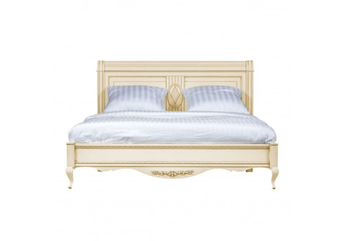 Кровать 180x200 Неаполь, Ваниль/Патина Золото без структуры дерева