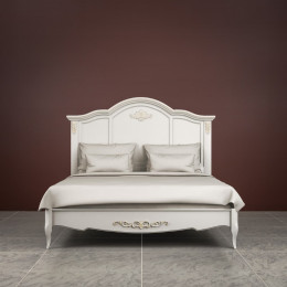 Кровать 160x200 Тиволи, Молочный/Патина Золото