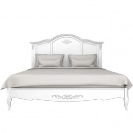 Кровать 200x200 Тиволи, Белый/Патина Серебро