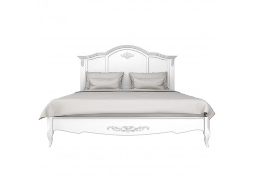 Кровать 200x200 Тиволи, Белый/Патина Серебро