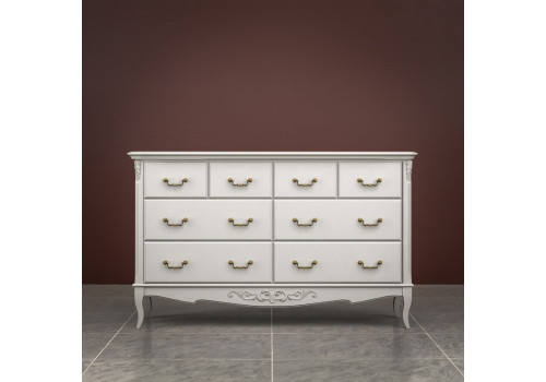 Комод 8 ящиков Тиволи, Молочный