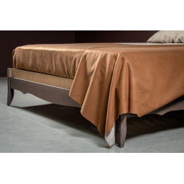 Кровать 160x200 с мягкой спинкой Монте-Карло, Дуб медовый/Дуб серокоричневый