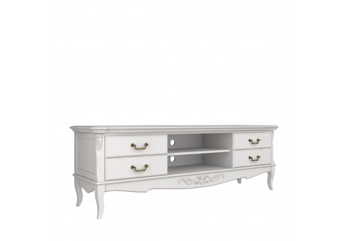 Тумба ТВ большая Тиволи, Молочный