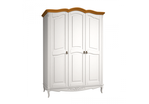 Шкаф 3х створчатый Тиволи WOOD, Молочный/Ясень