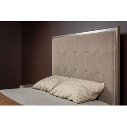 Кровать 160x200 с мягкой спинкой Монте-Карло, Дуб дымчатый/пепельный