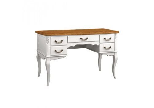 Туалетный стол пять ящиков Тиволи WOOD, Молочный/Ясень