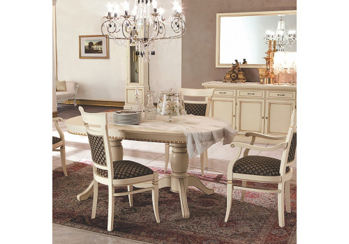 Полукресло Палермо Ваниль/Патина Золото со структрой дерева