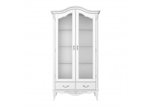 Сервант 2ств. Тиволи, Белый/Патина Серебро