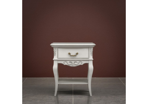 Тумба прикроватная 1 ящик Тиволи, Молочный