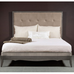 Кровать 160x200 с мягкой спинкой Монте-Карло, Дуб дымчатый/пепельный