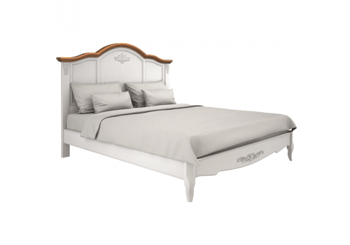 Кровать 200x200 Тиволи WOOD, Молочный/Ясень