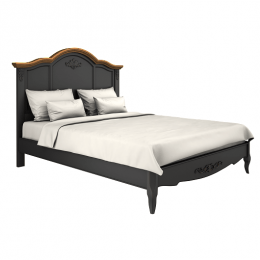 Кровать 160x200 Тиволи WOOD, Черный/Ясень