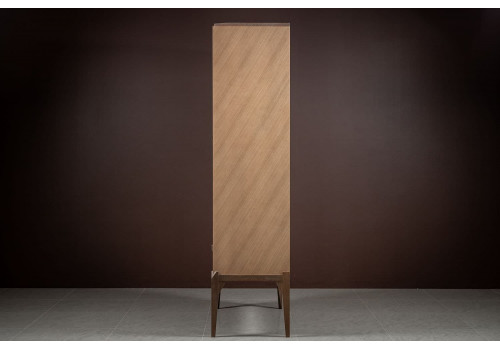 Витрина 2х дверная Барселона, Дуб медовый/Дуб серокоричневый