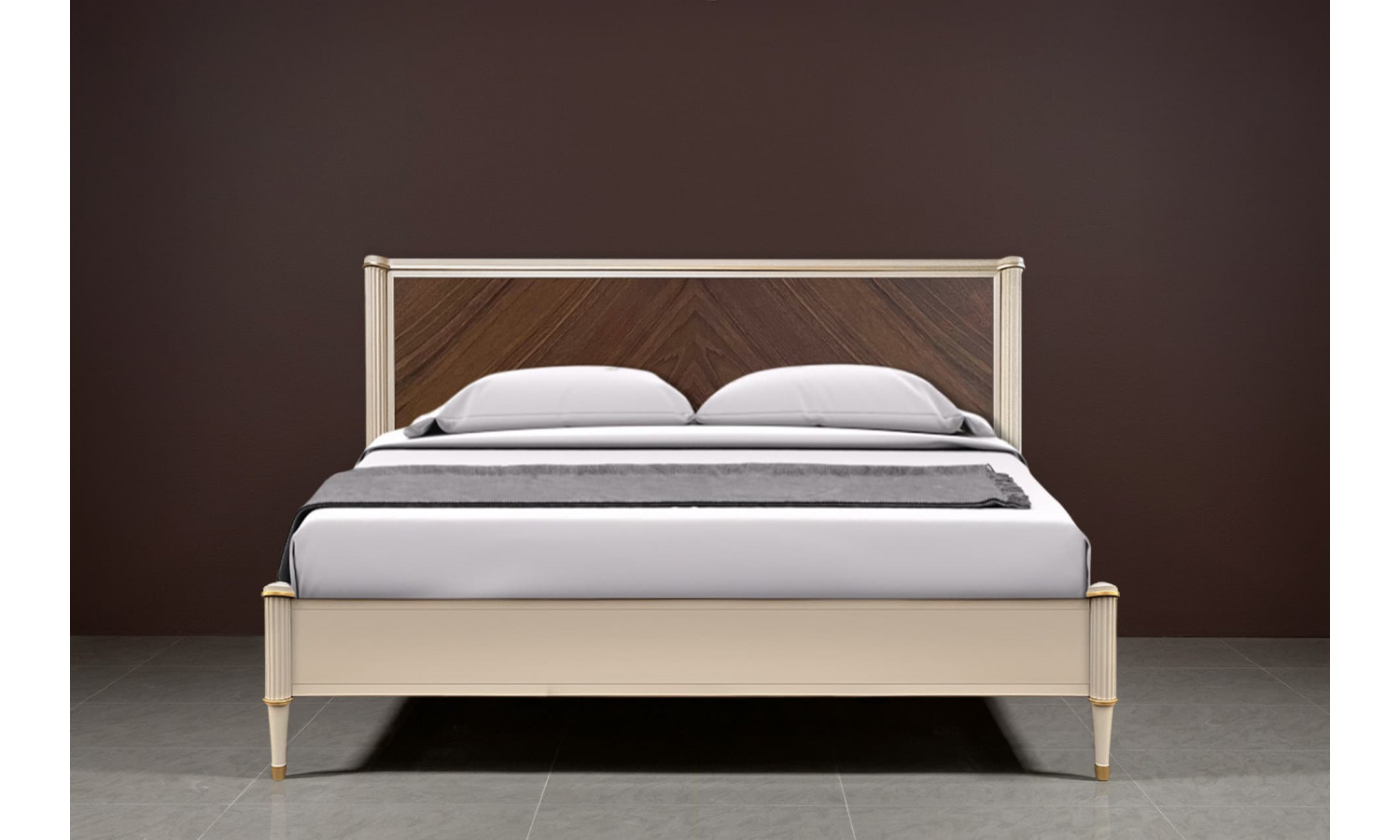 Кровать 160x200, Венеция, меланж/орех американский