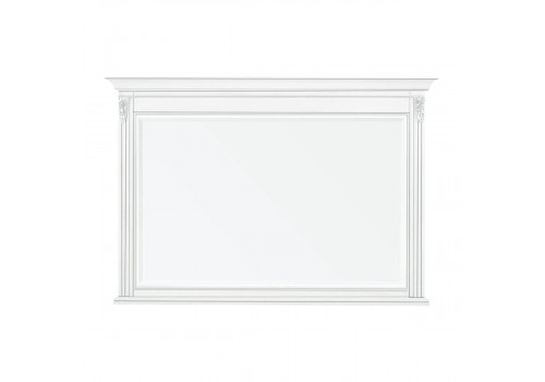 Зеркало Палермо Белый/Патина Серебро со структурой дерева