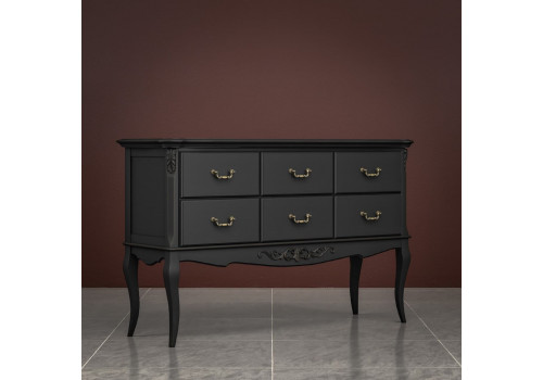 Консоль 6 ящиков Тиволи, Черный