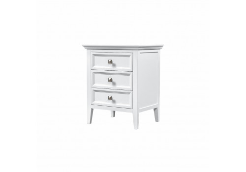 Тумба прикроватная 3 ящика Бруклин, Белый