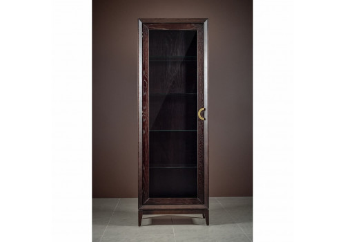 Витрина 1 дверная левая Тоскана, Мореный Дуб