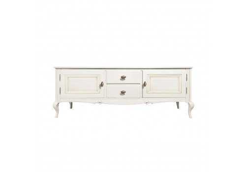 Тумба ТВ Портофино, Молочный/Патина Шампань