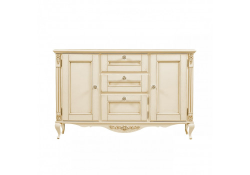 Комод Неаполь, Ваниль/Патина Золото без структуры дерева