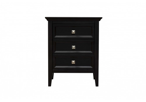 Тумба прикроватная 3 ящика Бруклин, Черный