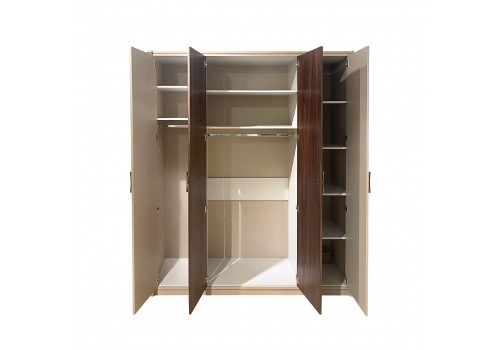 Шкаф 4 ств., Венеция, меланж/орех американский