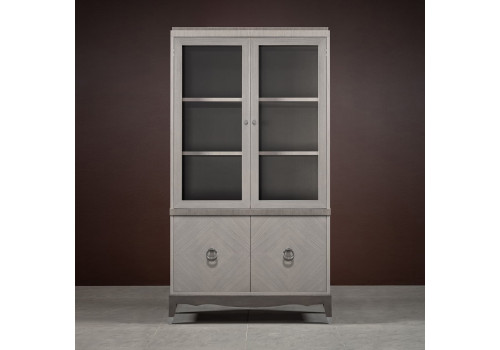 Библиотека 2х дверная Монте-Карло, Дуб дымчатый/пепельный