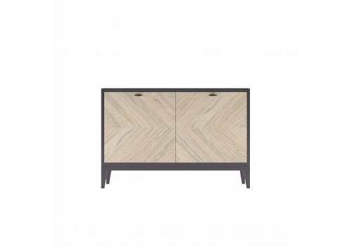 Комод 2х ств. Альба, Дуб Серебристый/Мокко