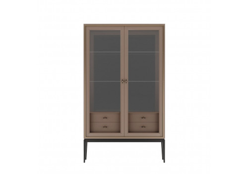 Витрина 2 ств с ящиками Ницца, Пудровый