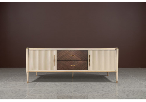 Тумба ТВ, Венеция, меланж/орех американский