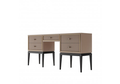 Туалетный стол, фасад с фрезеровкой Ницца, Пудровый